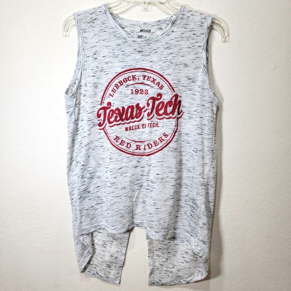 Texas Tech Tank Medium Split Back Layer Heather Gray College Football New NWOT - Picture 1 of 8